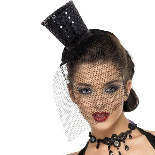 미니햇 망사머리띠 (블랙)