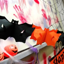 할로윈가랜드 (오렌지 박쥐)-3m