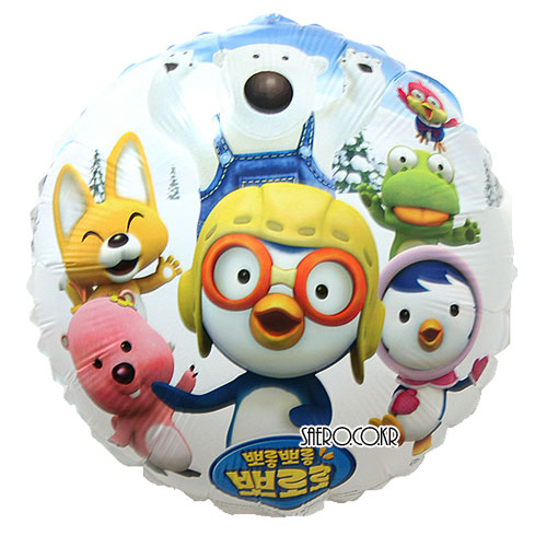 은박풍선 뽀로로(원형) - 국산