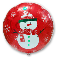 레드&화이트눈사람 (은박풍선)