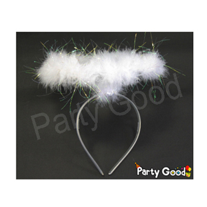 원형천사머리띠(화이트)