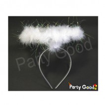 원형천사머리띠(화이트)