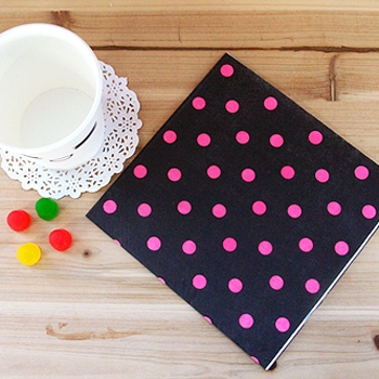 고급3겹냅킨-블랙닷(20장)