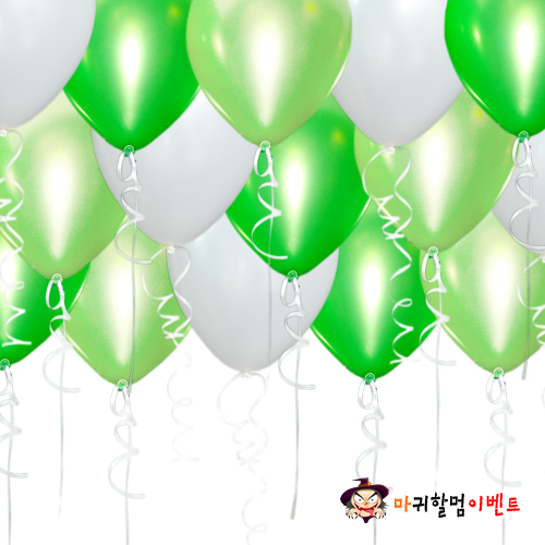 헬륨풍선-그린톤(50개무료배달)