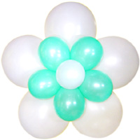 3단꽃풍선-펄화이트&민트그린(완성품)