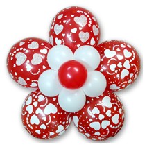 풍선꽃하트무늬-레드(완성품)