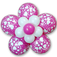 풍선꽃하트무늬-로즈(완성품)