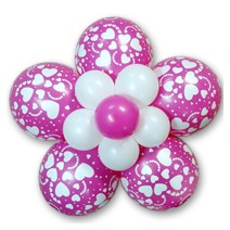 풍선꽃하트무늬-로즈(완성품)