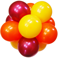 13Cm퍼프볼-버건디+옐로우+오렌지(완성품)