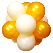 13Cm퍼프볼-골드+아이보리(완성품)