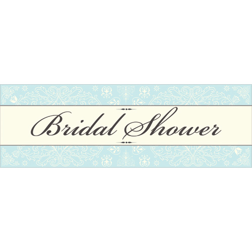 브라이덜샤워파티 배너현수막 (블루) - 150cm*50cm