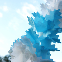 페이퍼 가랜드 (하늘&화이트)