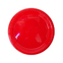 플라스틱접시-대(10개)레드