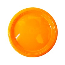플라스틱접시-대(10개)오렌지