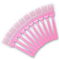 파티용포크10개(핑크)