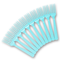 파티용포크10개(라이트블루)