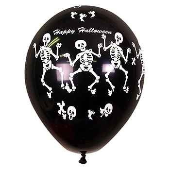 30Cm할로윈인쇄풍선(춤추는해골)