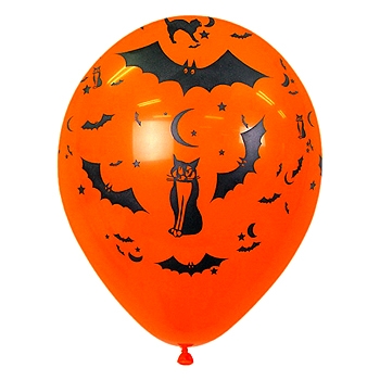 30Cm할로윈인쇄풍선(박쥐와고양이)