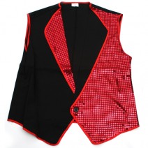 빤짝이조끼-레드(대여)
