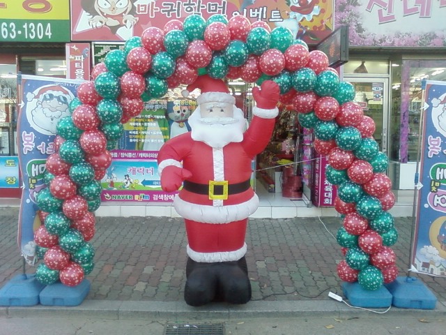 눈꽃인쇄크리스마스아치(울산풍선아치출장설치)