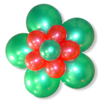 3단꽃볼-그린&레드(완성품)