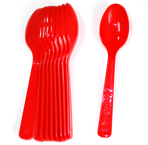파티용스푼10개(레드)