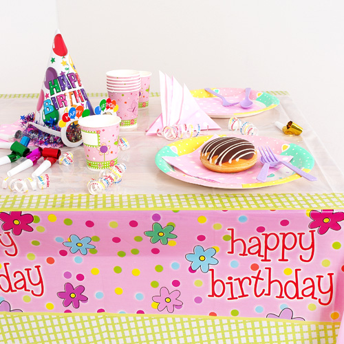 생일파티 테이블보 (플라워)