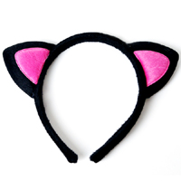 고양이머리띠(핑크)