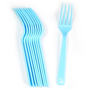 파티용포크10개(라이트블루)