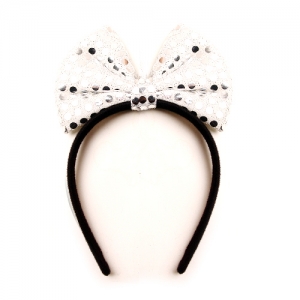 왕리본머리띠(소)실버