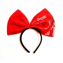 왕리본머리띠(중)레드