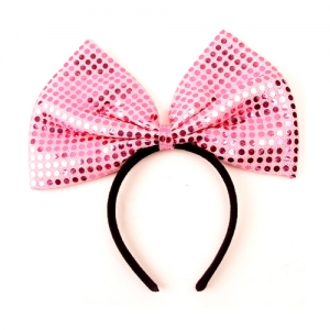 왕리본머리띠(중)핑크