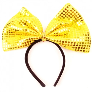 왕리본머리띠(대)골드