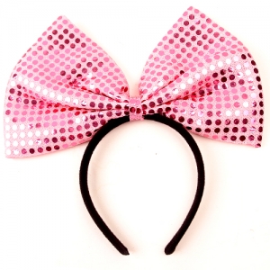 왕리본머리띠(대)핑크