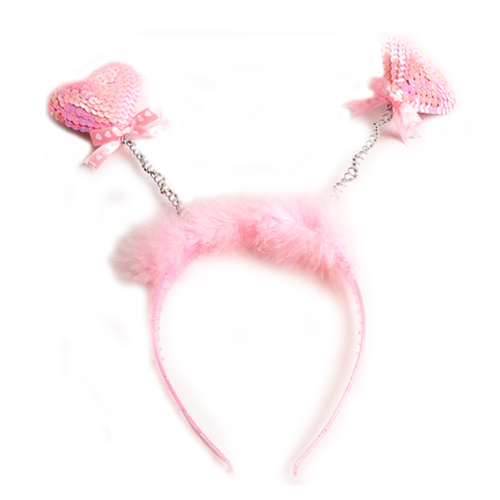 스팡클하트머리띠 (핑크)