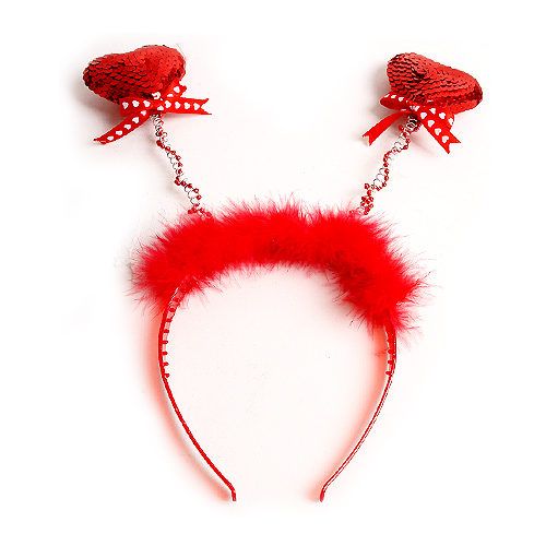 스팡클하트머리띠 (레드)