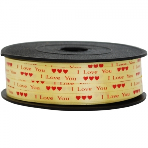 인쇄컬링리본(사랑골드)-100야드