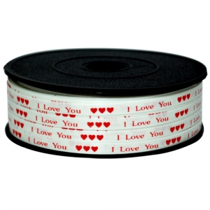 인쇄컬링리본(사랑화이트)-100야드