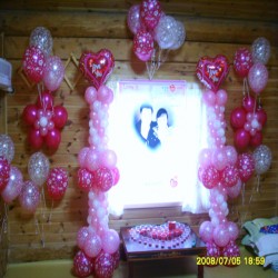 펜션에서단둘이추억만들기 (출장장식) -사진넣은 러브현수막,초장식포함