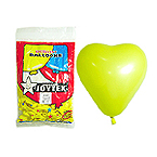 25cm하트풍선 옐로우(30개)