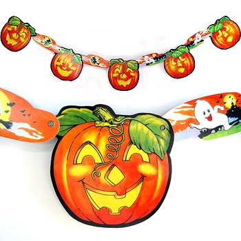 할로윈장식 종이호박가랜드