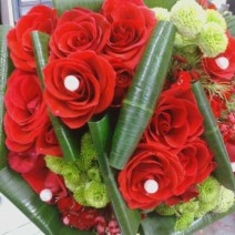빨간장미 꽃다발 (부케식생화장미,하루전까지예약)