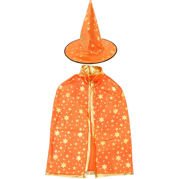 별무늬망토 의상+모자 세트(아동용-오렌지)