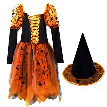 윗치 오렌지의상 (아동S 4~6세, M 7~10세)