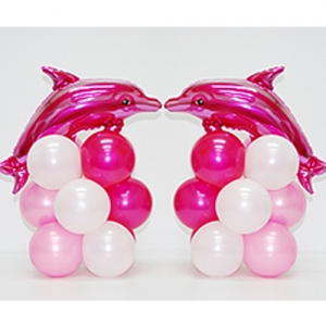 핑크돌고래 미니기둥1쌍