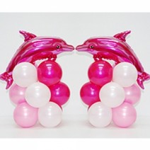 핑크돌고래 미니기둥1쌍