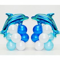 블루돌고래 미니기둥1쌍