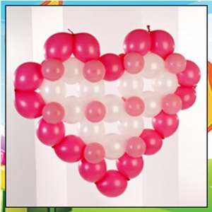 꼬리풍선 핑크하트 (완성품)