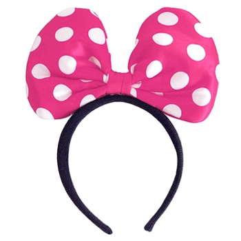 땡땡이리본머리띠(소)핑크