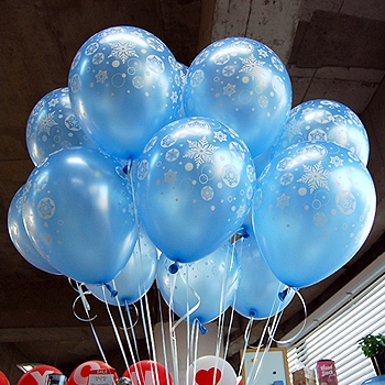 크리스마스 눈송이블루 헬륨풍선(50개) 울산시내 무료차량배달